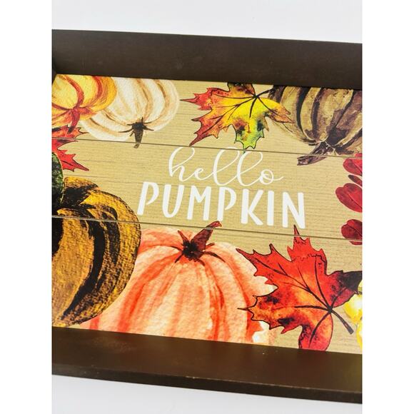 Holiday Wooden Serving Tray by Autumn Accents Thanksgiving Harvest Pumpkin Decor - Picture 5 of 16